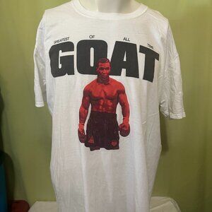 Mike Tyson GOAT Greatest of All Time Men's White T Shirt XL